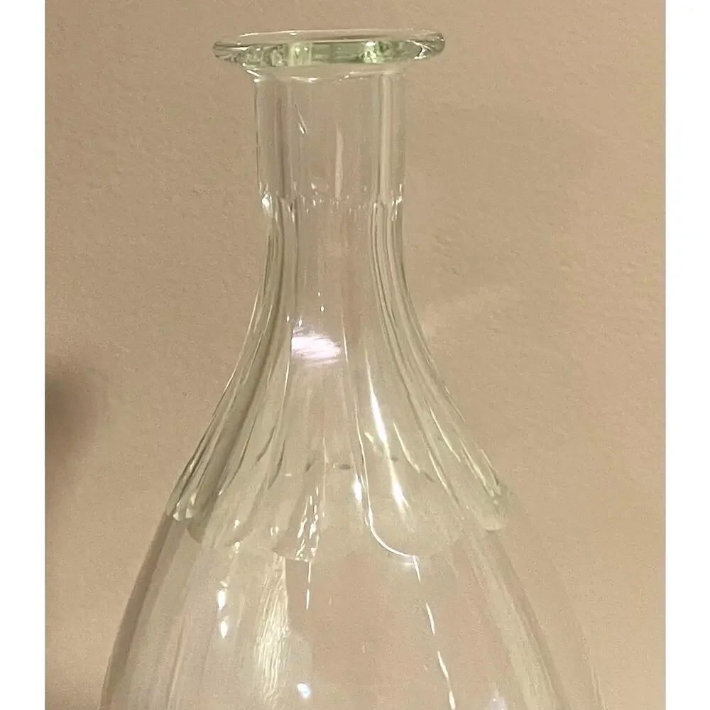 Vintage Clear Glass Vase / Decanter, Art Deco, Regency, Home Bar